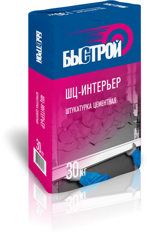 Штукатурка цементная для внутренних работ Быстрой ШЦ-интерьер, 30кг