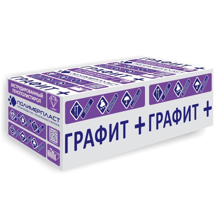 Экструзионный пенополистирол Графит+ ЭПС 35 1180х580х20 мм, 20 шт. уп