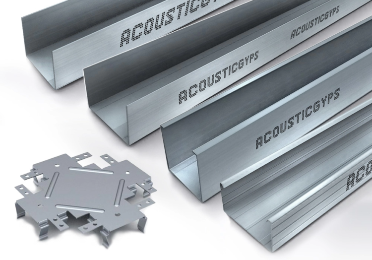 Профиль потолочный направляющий АкустикГипс (AcousticGyps) ППН усиленный, 27х28мм, 3м