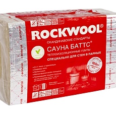 Rockwool Сауна Баттс (1000*600*50) 8п/0,24м3/4,8м2/12пач.под
