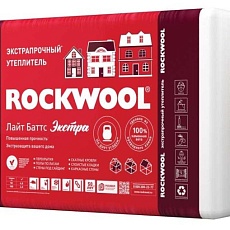 Rockwool Лайт Баттс Д ЭКСТРА (1000*600*100) 5п/3м2/0,3м3/20пач.под